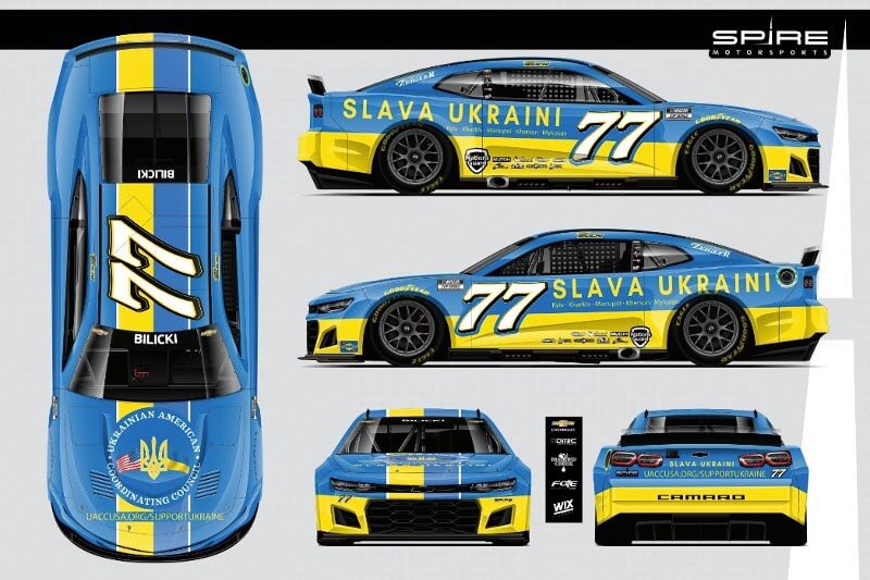 Spire Motorsports nascar ukraina livreya